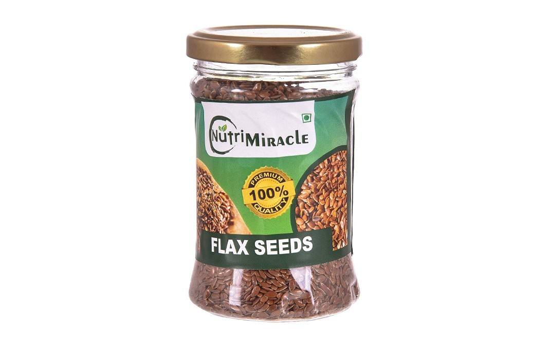 Nutri Miracle Flax Seeds    Glass Jar  150 grams